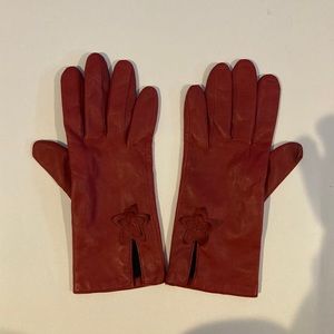 Red Leather Gloves